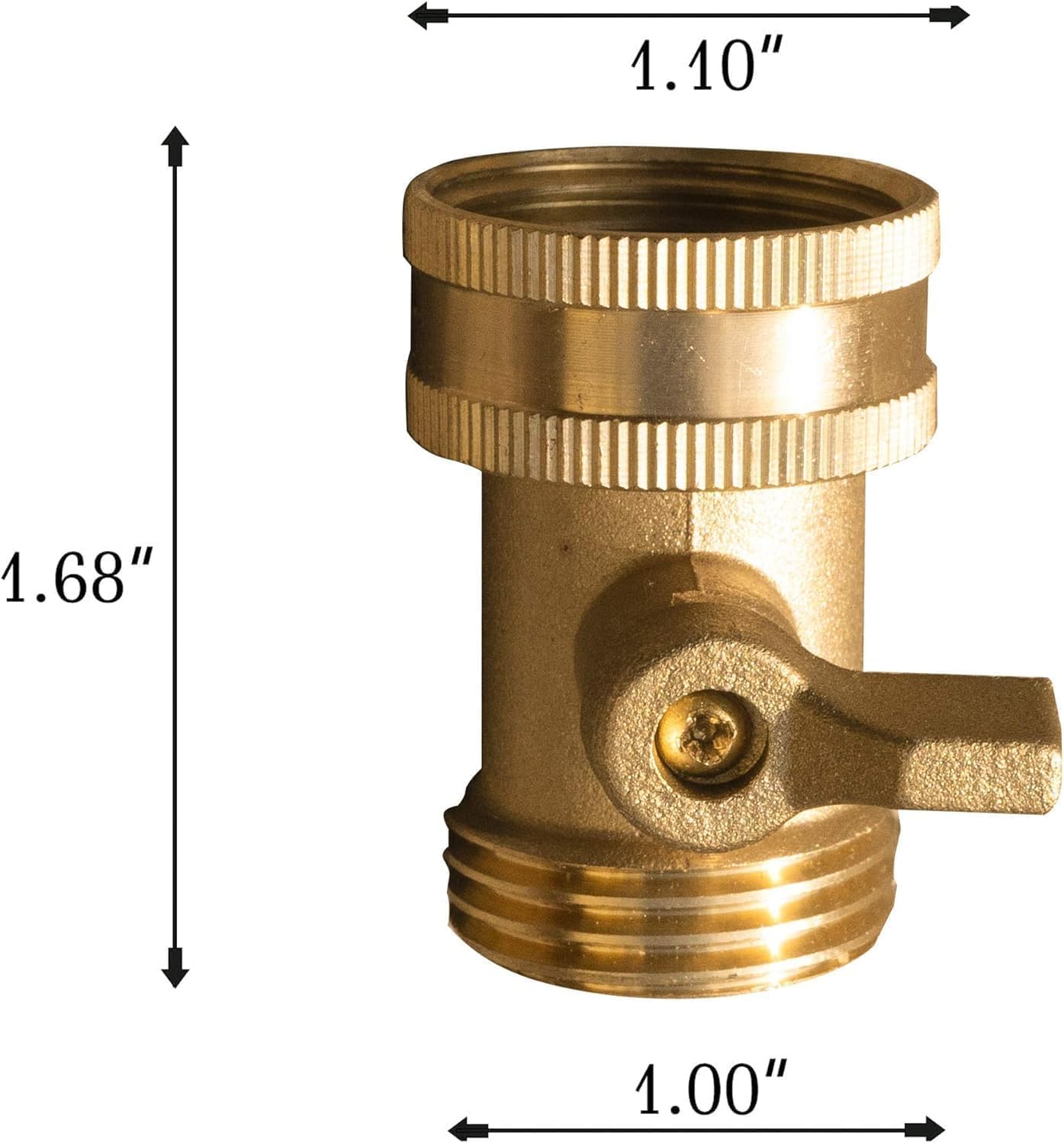 Brass Garden Hose Shut Off Valve, 4 Pack Heavy Duty 3/4 Inch Solid Brass Garden Hose Shut Off Valve with 4 Extra Rubber Washers
