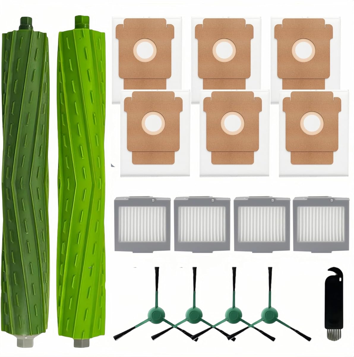 Roomba Max 705 504 Vac Plus Replacement Parts Accessories kit for iRobot Roomba Vacuum Cleaner,Replacement Parts with 6 Dust Bags, 4 Filters, 4 Side Brush, 2 Main Brushes, 1 Cleaning Tool