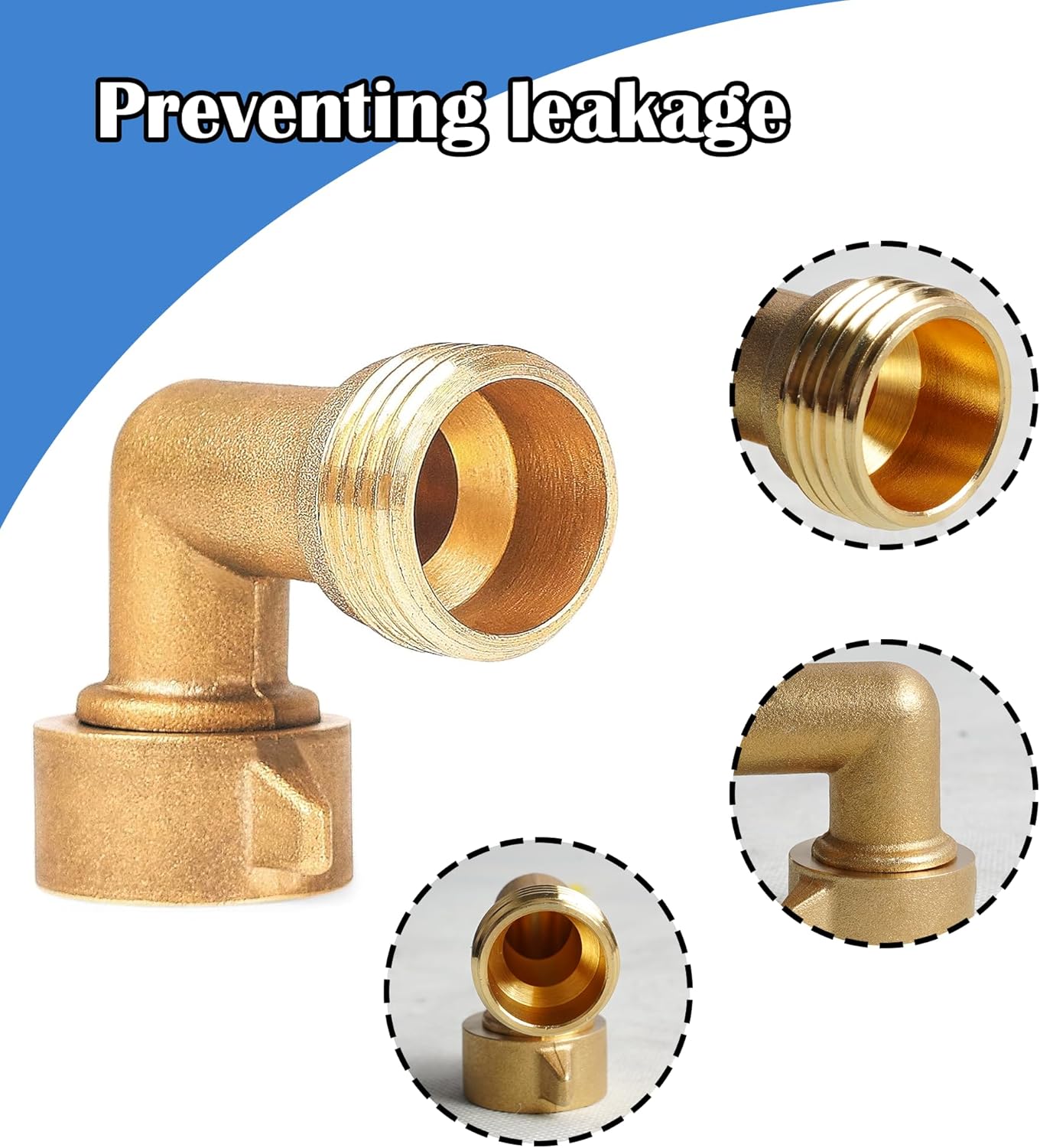 90 Degree Hose Elbow Connectors + Garden Hose Repair Kit