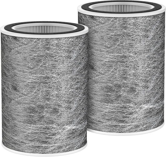 HP202 Replacement Filter Compatible with HP201, UA205, AP1000 HP200 For Shark HC501, HC502 Air Purifier MAX Replacement Filter HEPA, Part # HE2FKBASMB, HE2FKBAS, HE2FKPET, HE2FKPRO (2 Pack)