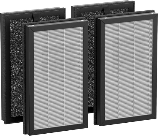 PM1240B & AP2 Air Filter Replacement ONLY Compatible with Priestley PM1240B and Airversa AP2 Purelle Air Purifier 3-Stage Powerful Filtration HEPA Filtering 99.97% Smoke, Odor, Particles, 4 Pack