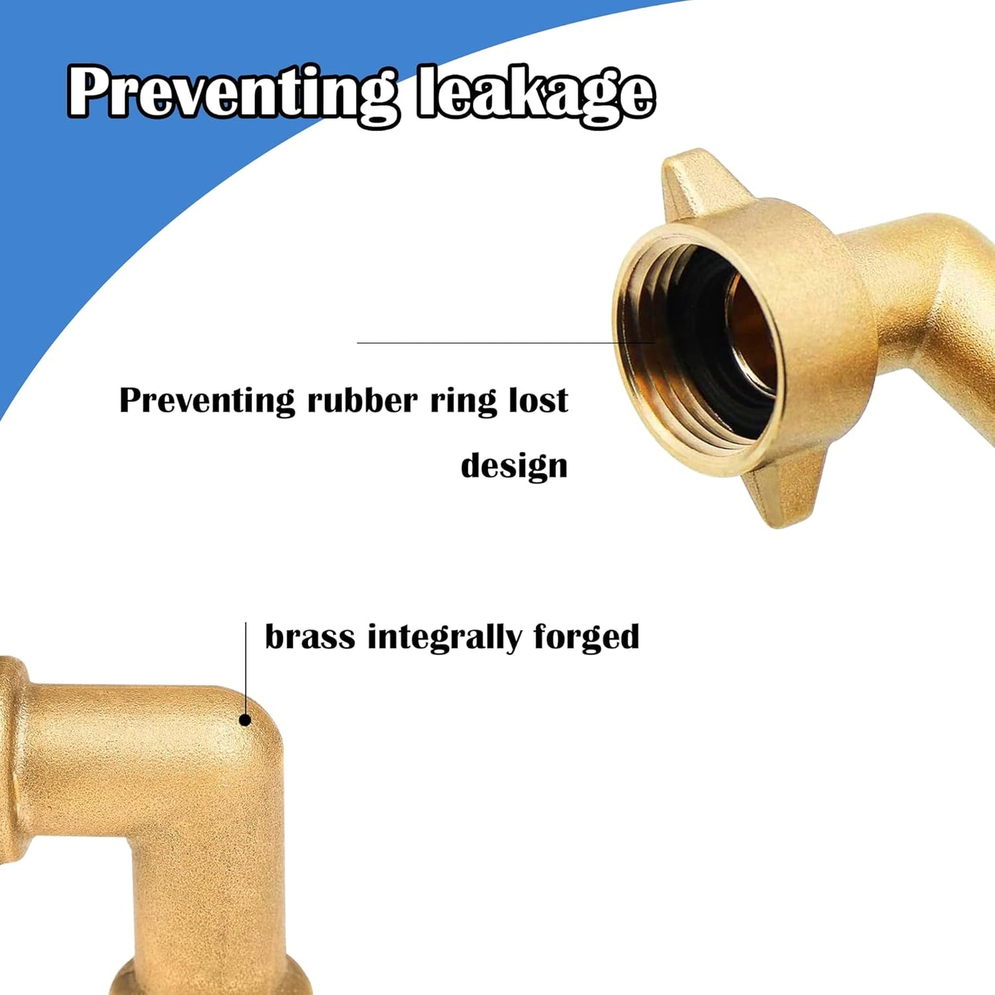 90 Degree Hose Elbow Connectors + 4" Adjustable Twist Hose Nozzle