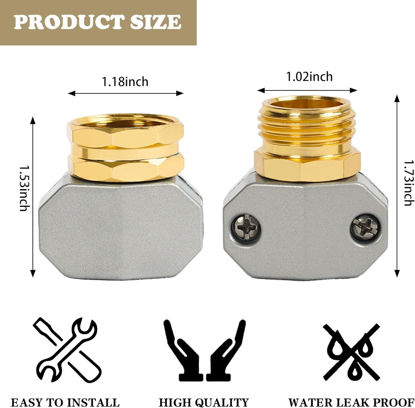 Garden Hose Quick Connect + Hose Repair Kit