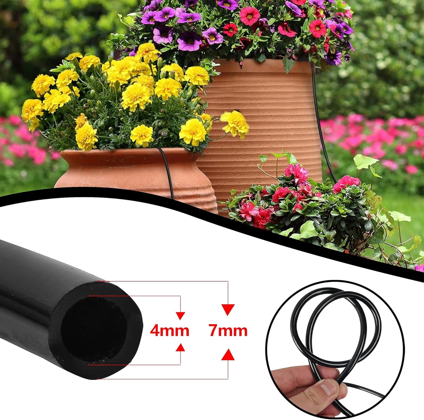 50 FT Distribution Tubing + Bubbler Sprinkler Heads