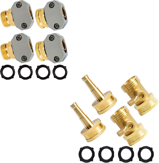 Garden Hose Repair Kit + Jet Nozzle Hose Shutoff Valve