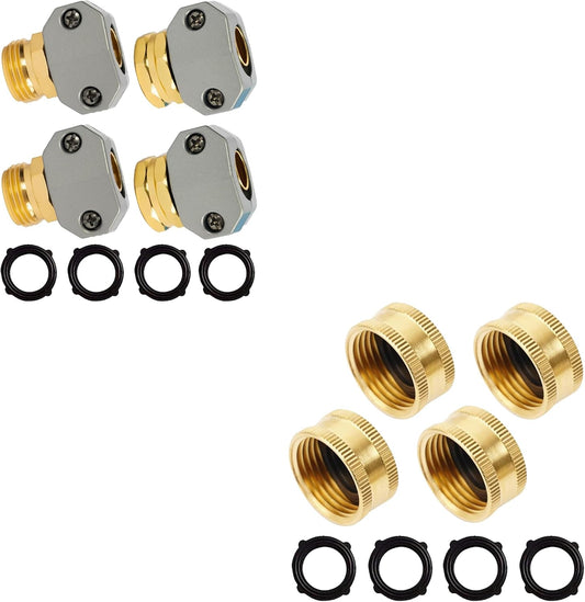Garden Hose Repair Kit + Brass Garden Hose End Caps