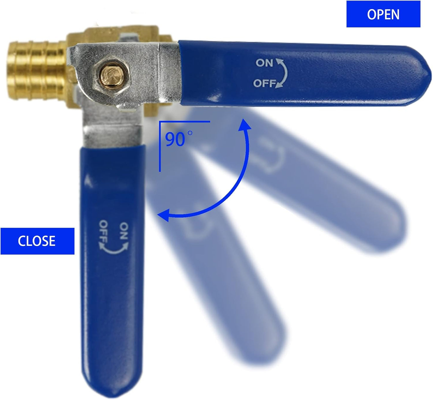 Garden Hose Adapter + Pex Brass Full Port Shut Off Ball Valve