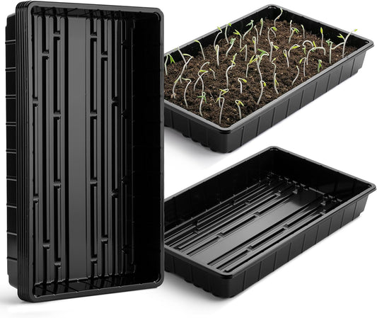 - Plastic Growing Trays, 5Pack, Black, 17x10, Plant Tray, Seed Tray, Seedling Tray, Propagation Tray, Plant Trays for Seedlings, Planting Trays, Microgreens Growing Trays, Seedling Starter Tray