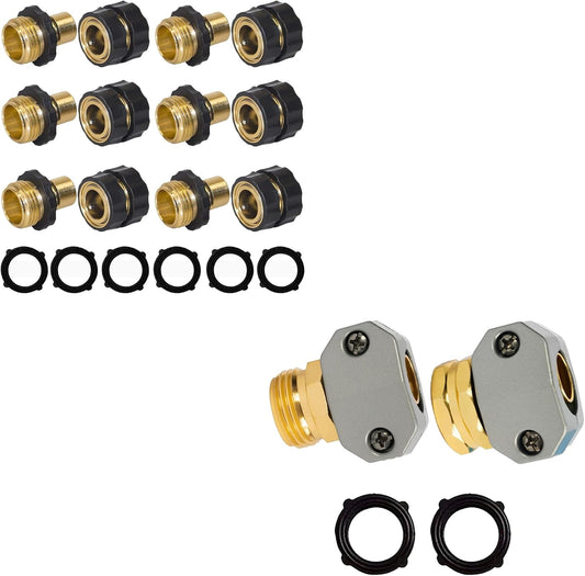 Garden Hose Quick Connector + Garden Hose Repair Kit