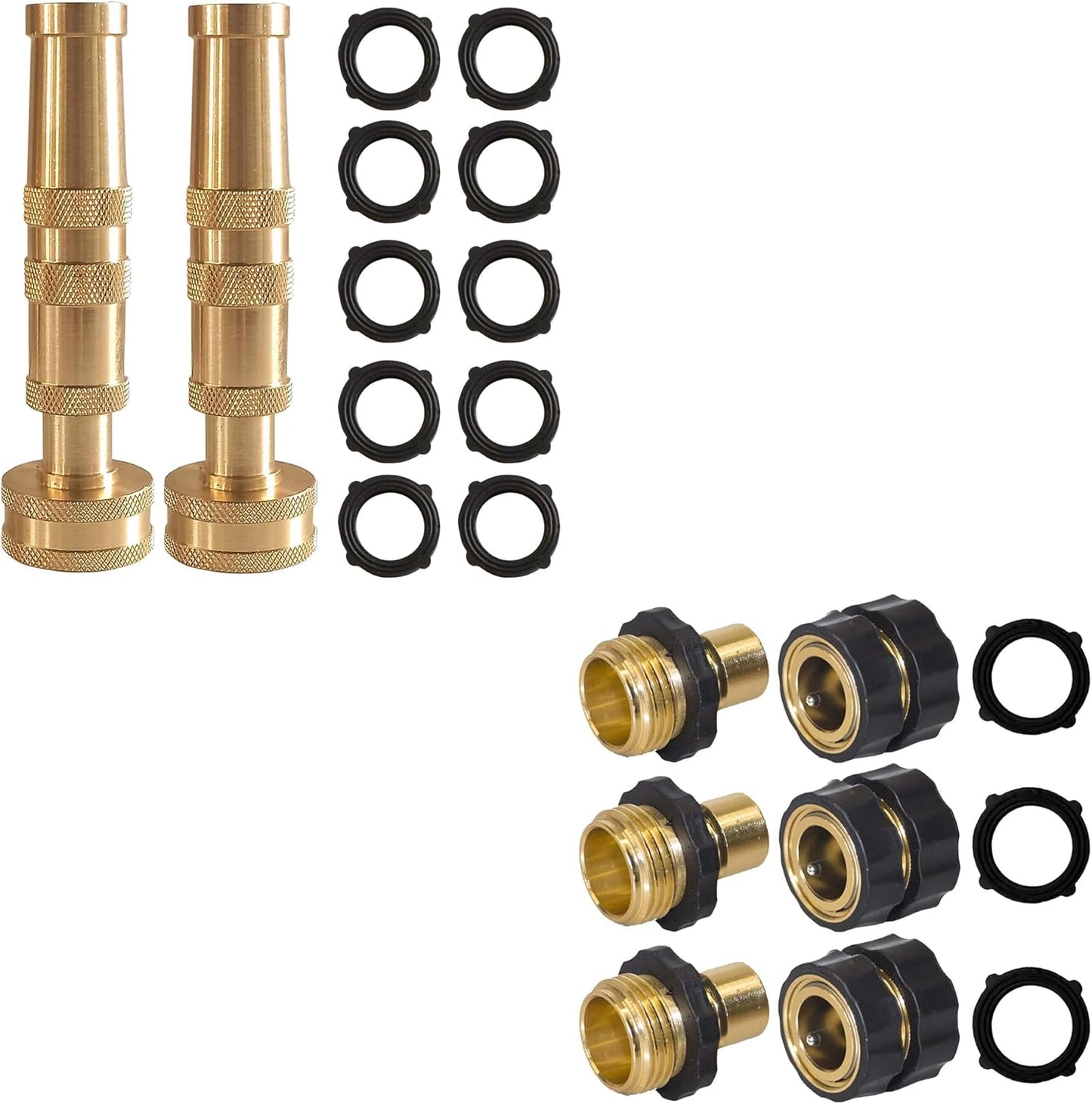4" Twist Hose Nozzle + Garden Hose Quick Connector