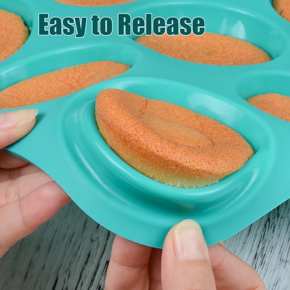 Silicone Muffin Pan Cupcake Pan Set - Mini 24 Cups and Regular 12 Cups Muffin Tin, Nonstick Food Grade Molds with 12 Baking Cups