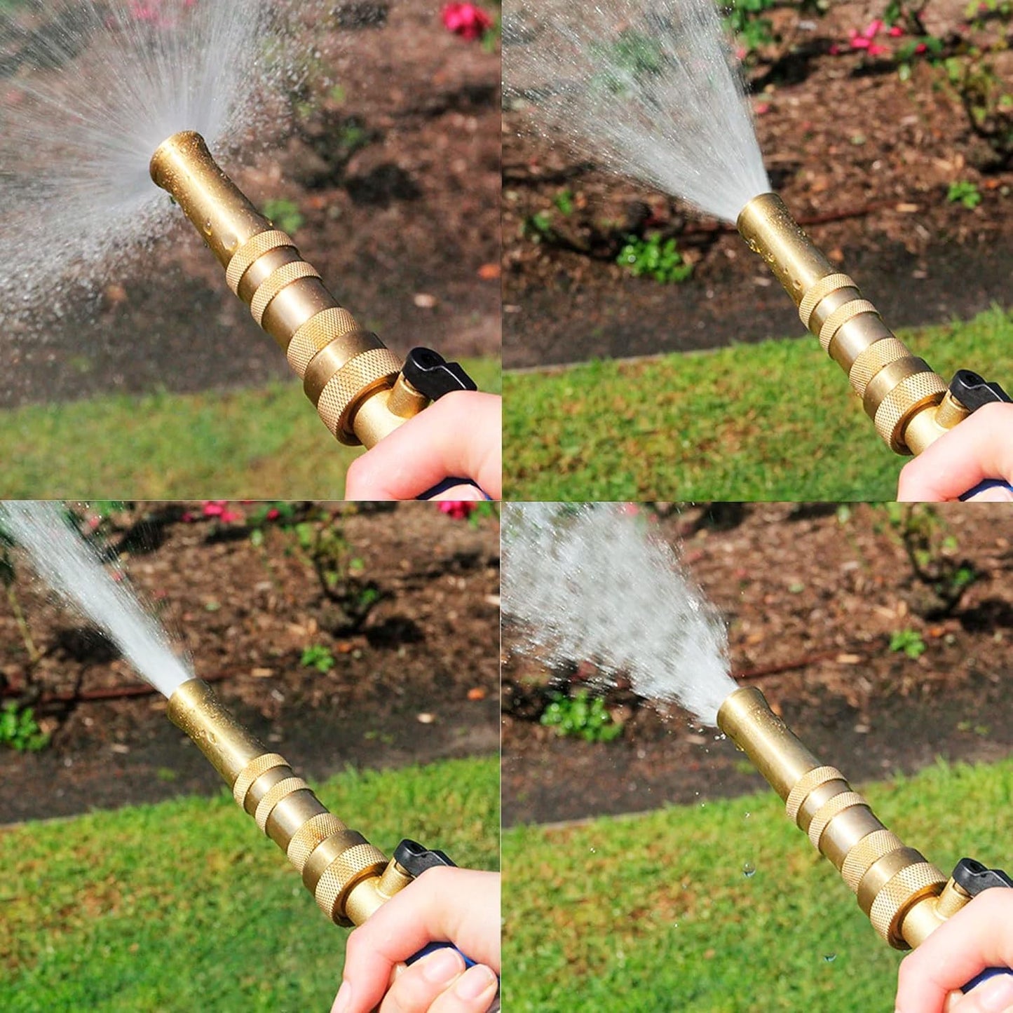 4" Twist Hose Nozzle + 90 Degree Garden Hose Elbow Connectors