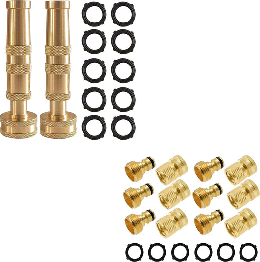 4" Twist Hose Nozzle + Garden Hose Quick Connector