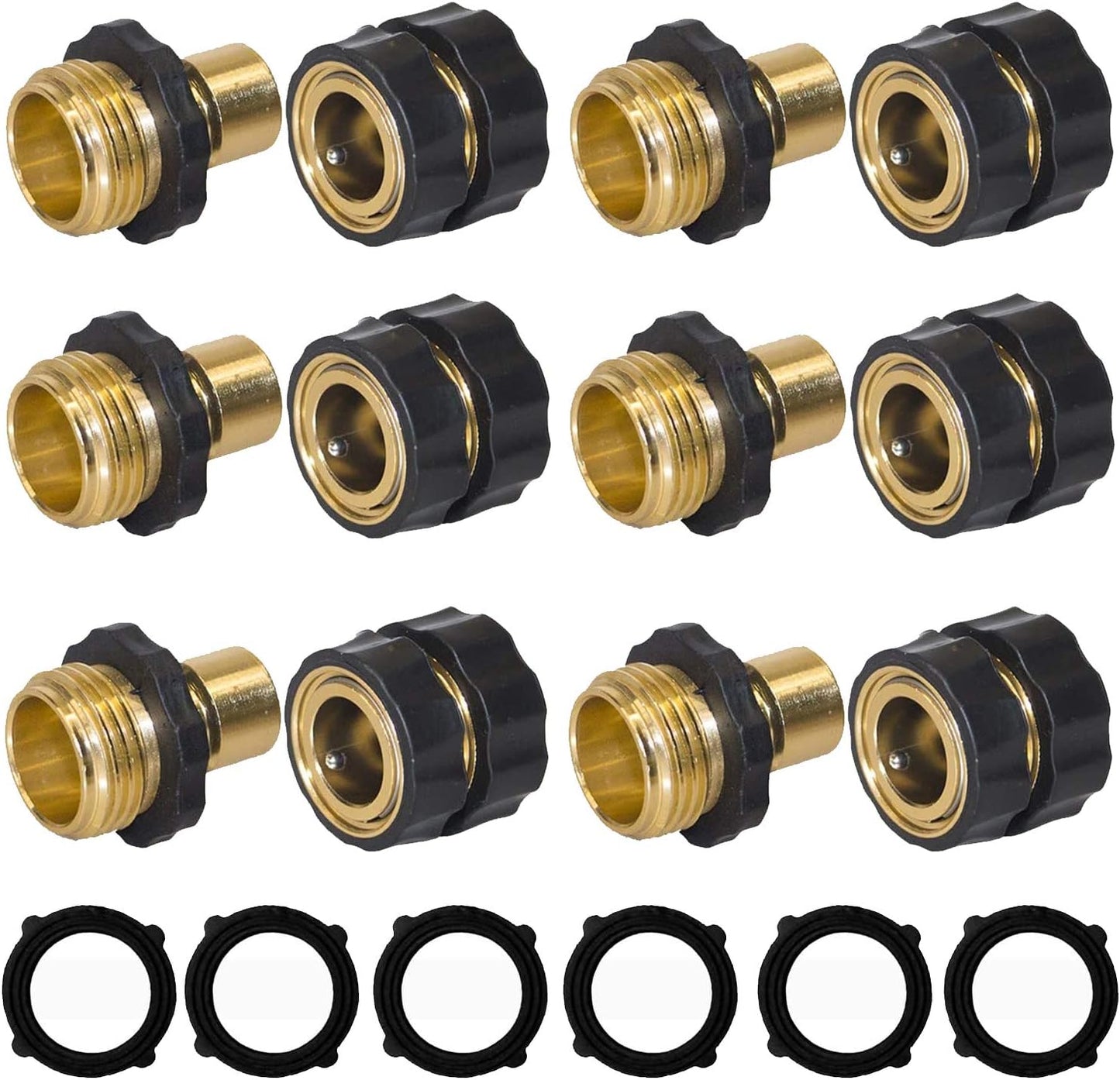 Garden Hose Quick Connector + Shut Off Ball Valve