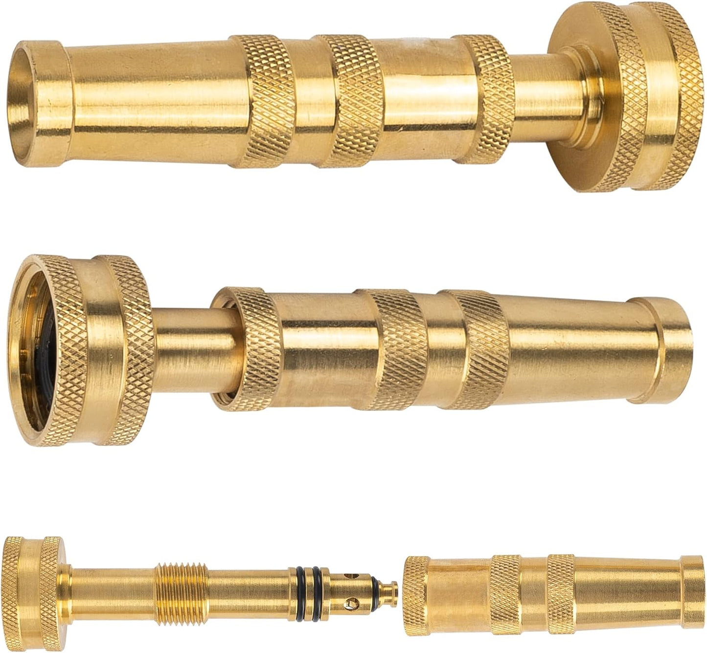 Garden Hose Repair Connector with Clamps + Adjustable Twist Hose Nozzle