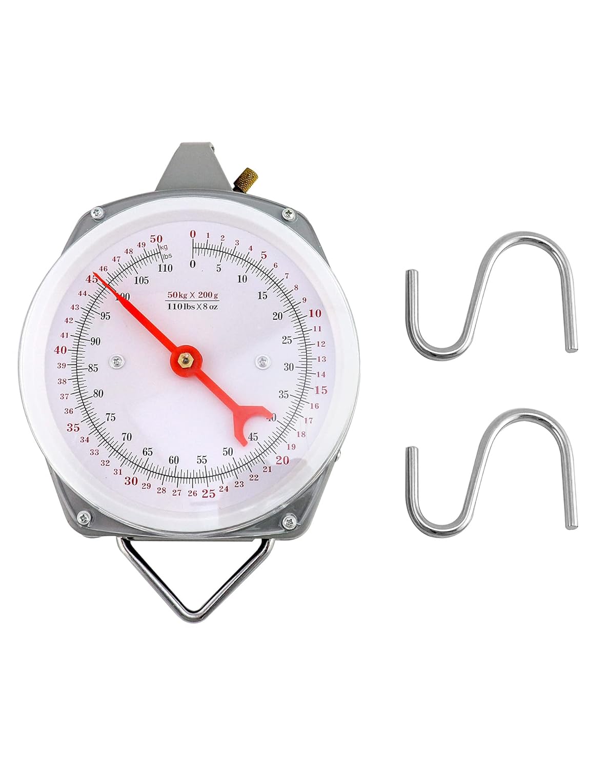 Precision Hanging Scale, 110lbs / 50kg Capacity, Dual Unit, Heavy Duty