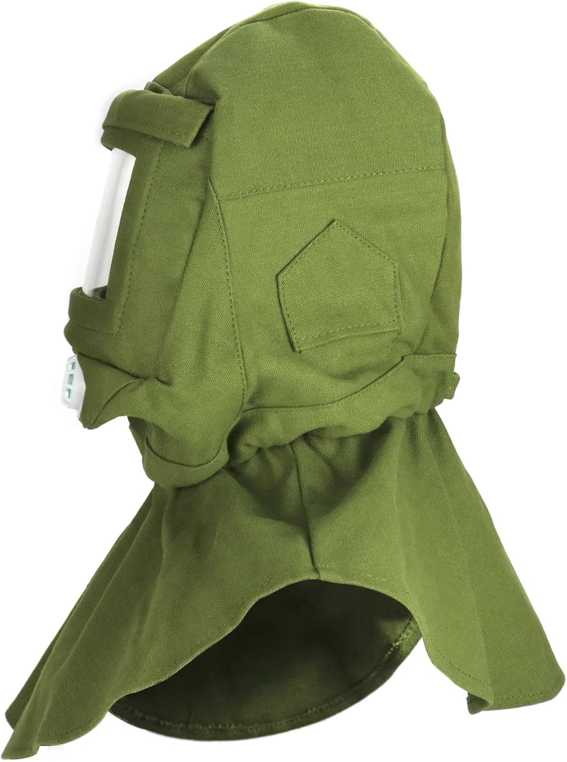 Sand Blasting Hood Cap, Shawl Cap Sandblasting Mask Anti Dust/Wind Sandblasting Tool Mask,Cut/Scratch/Heat Resistant Neck Protector, Green