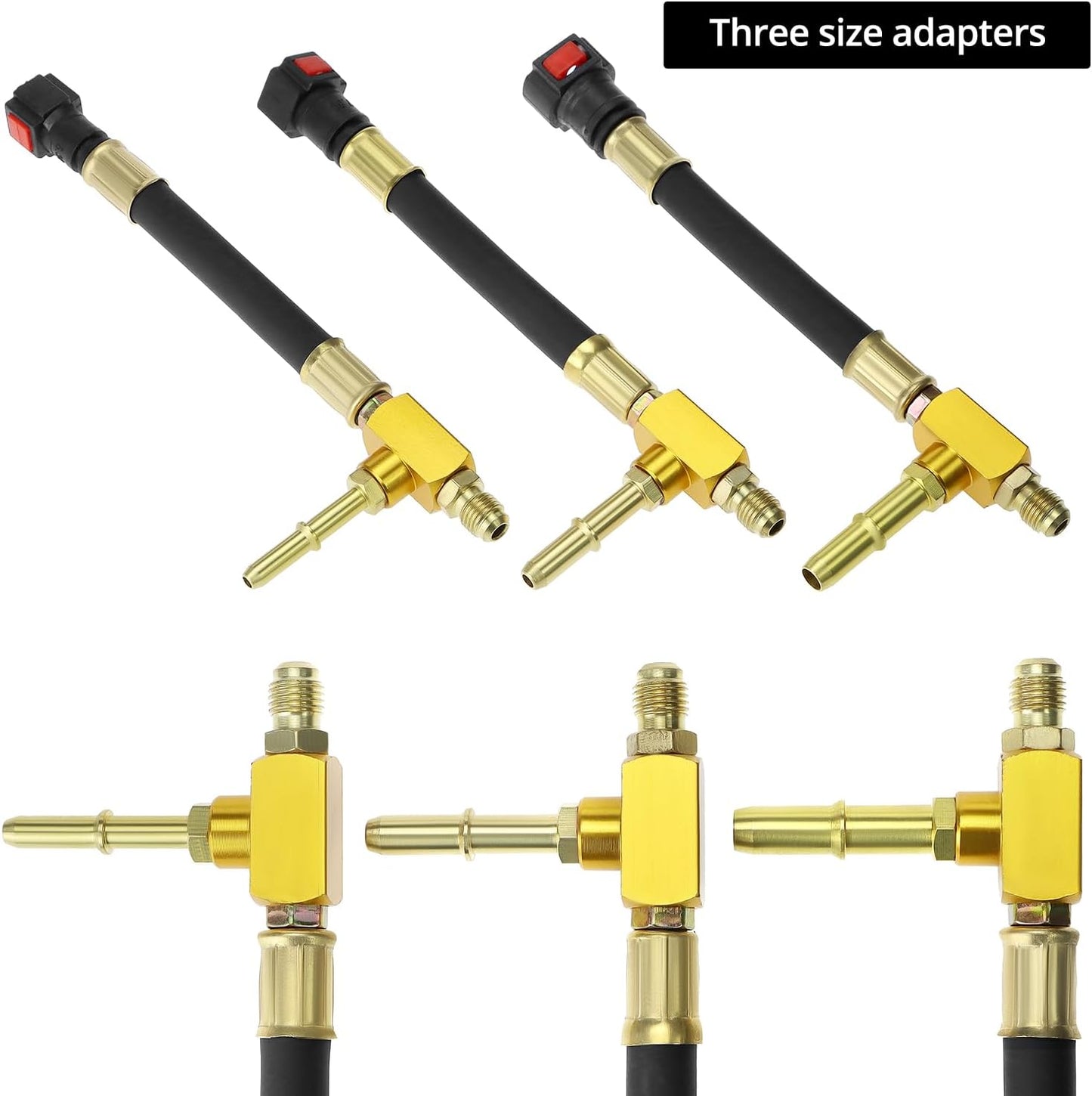 Universal Fuel Pressure Test Kit, Dual Scale Gauge (0-7 bar/0-100 psi) with Multiple Adapter Sizes, Brass Connectors