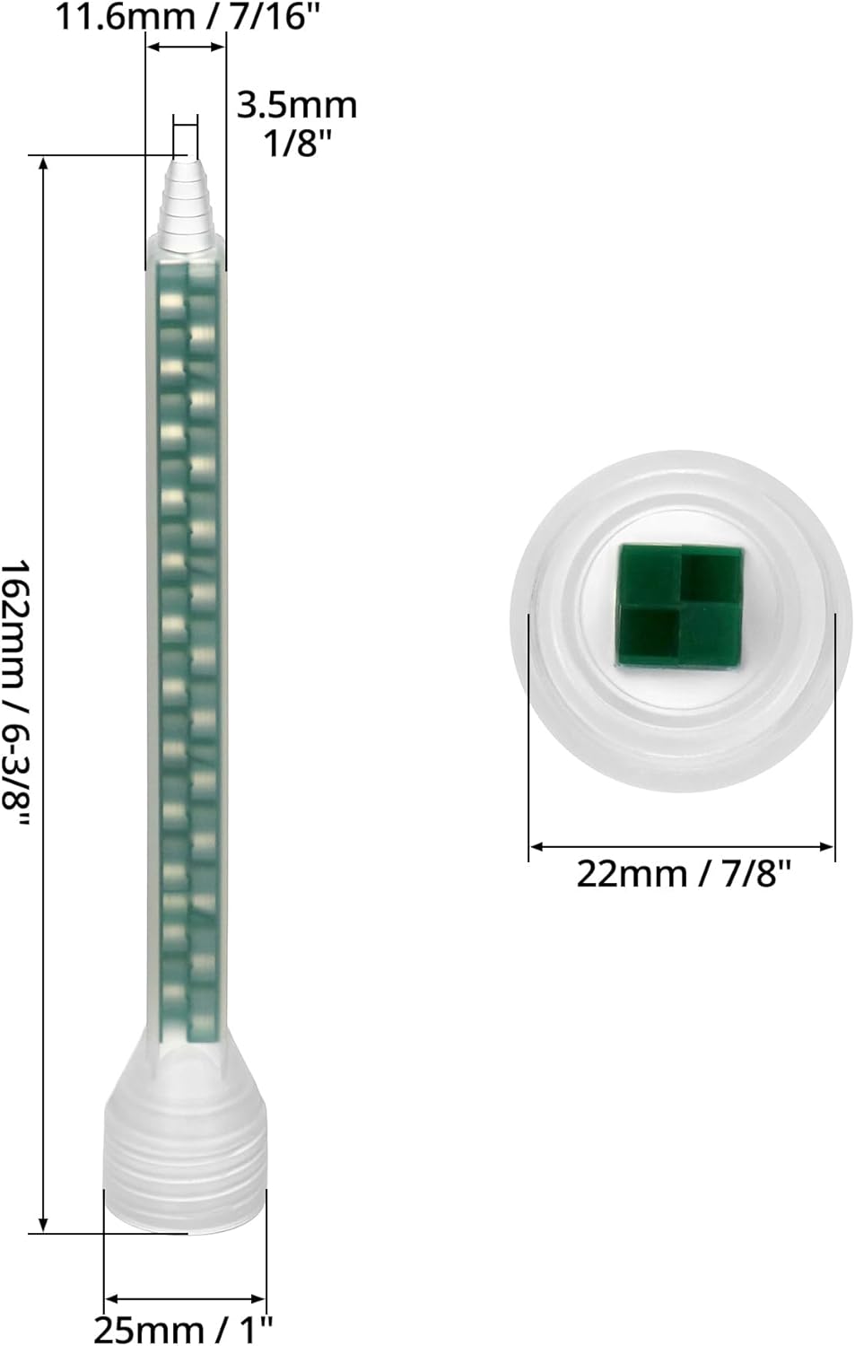 Epoxy Mixing Nozzle, Static Mixing Nozzle Tip for Adhesive Cartridges, Pack of 20