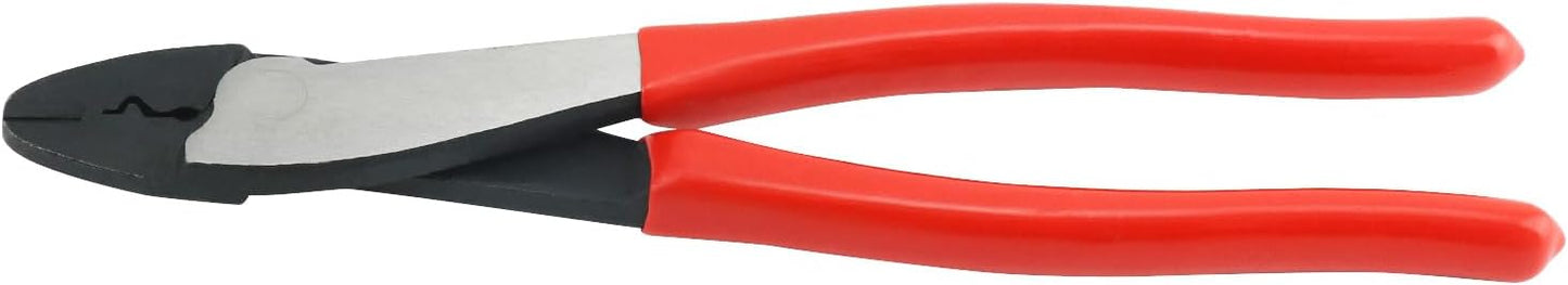 Wire Crimping Tool, 10" Steel Cable Wire Electrical Cutter Crimper Crimping & Cutting Pliers for 10~22 AWG Insulated and Non-Insulated Terminals and Connectors
