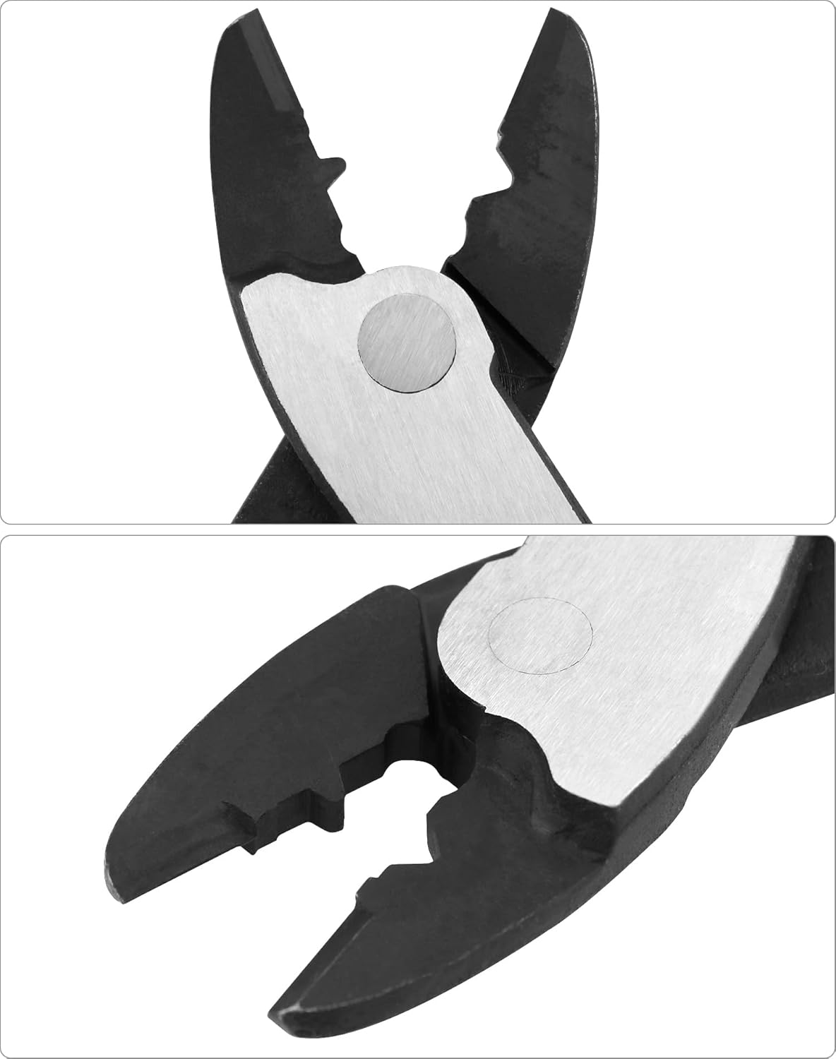 Wire Crimping Tool, 10" Steel Cable Wire Electrical Cutter Crimper Crimping & Cutting Pliers for 10~22 AWG Insulated and Non-Insulated Terminals and Connectors