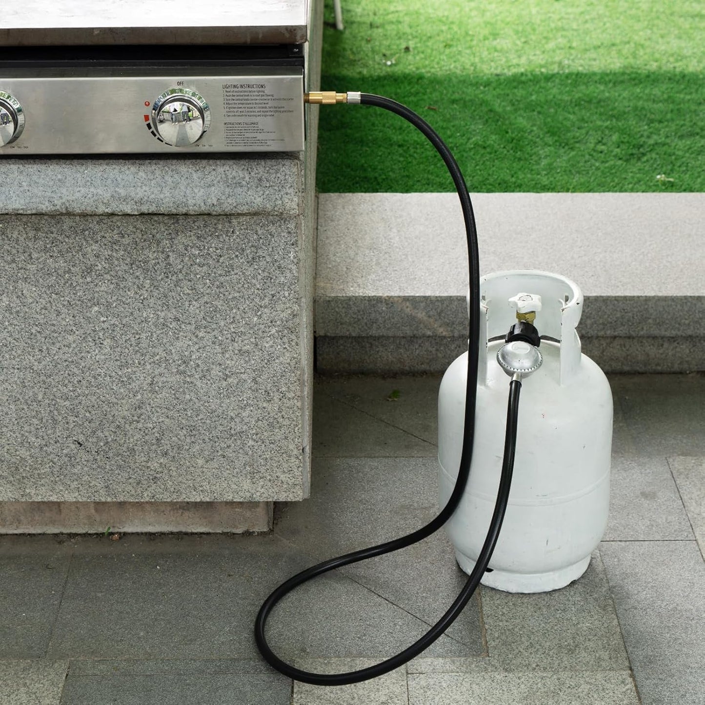6 Feet Propane Regulator and Hose for Blackstone 17 & 22 Inch Tabletop Griddle, Connect to 5-20 LB Propane Tank
