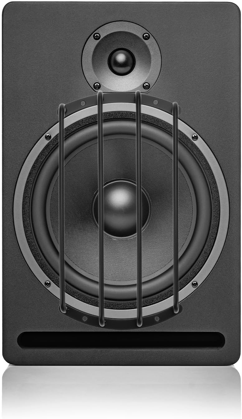 Speaker Grill Cover Set, 2 Pcs 10" Metal Bar Grille Audio, 4 Bars Speaker Subwoofer Grill Grille Cover, Compatible with Most Round Car Audio Subwoofers