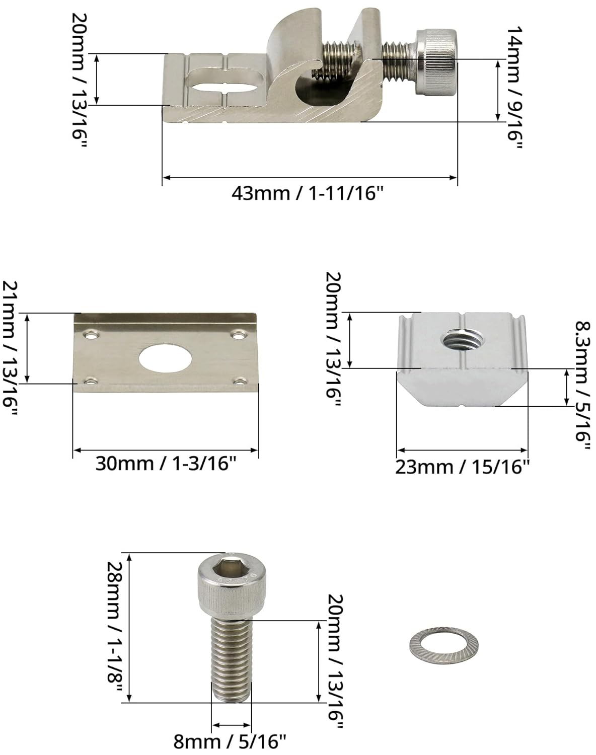 Grounding Lug 6.7mm – Aluminium Alloy Rail Connector for Solar Roof, Ground Mount & Carport Systems