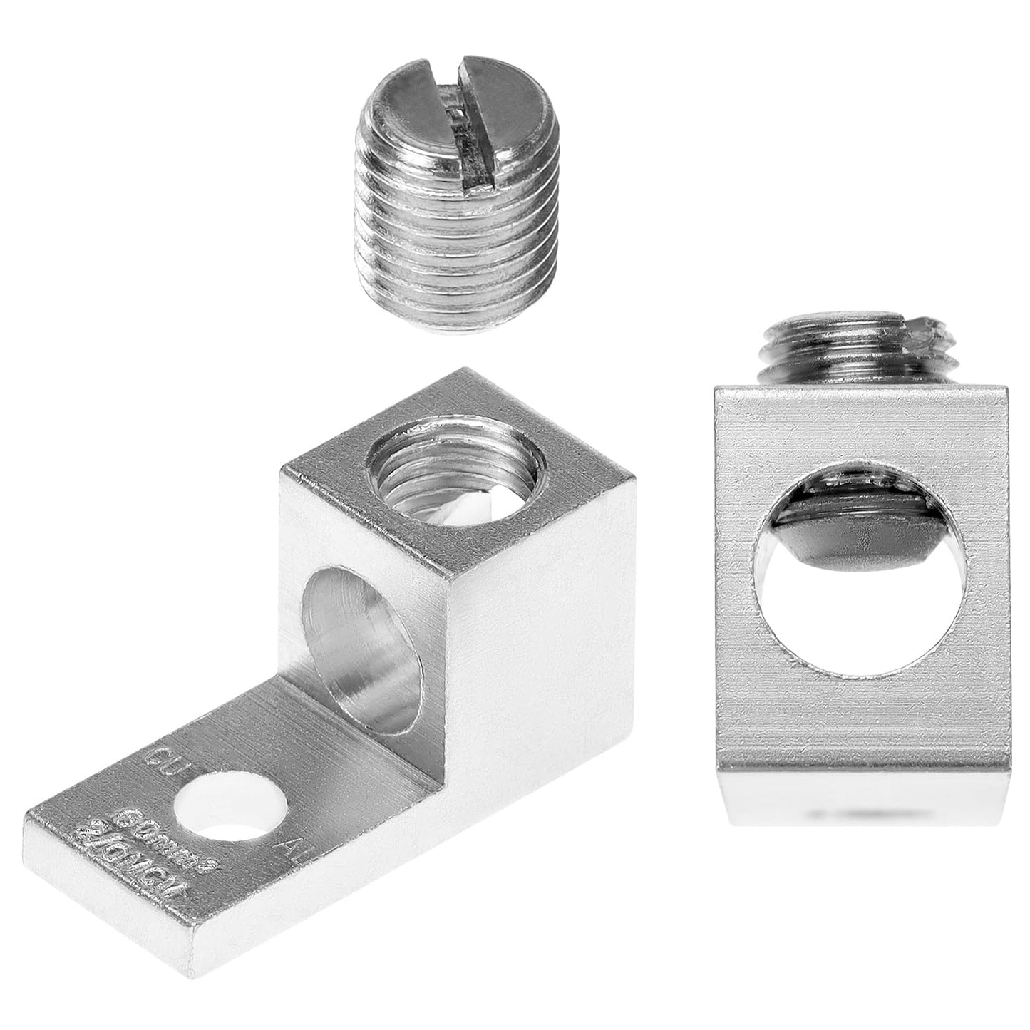 Aluminum Alloy Mechanical Lugs, 25Pcs High-Strength Terminal Mechanical Lug, Screw Size 5/16-24, Compatible with 14 AWG - 2/0 AWG Conductors