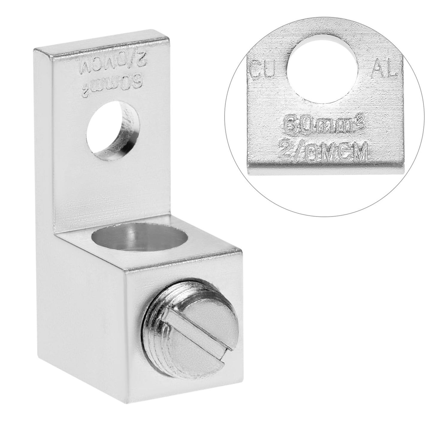 Aluminum Alloy Mechanical Lugs, 25Pcs High-Strength Terminal Mechanical Lug, Screw Size 5/16-24, Compatible with 14 AWG - 2/0 AWG Conductors