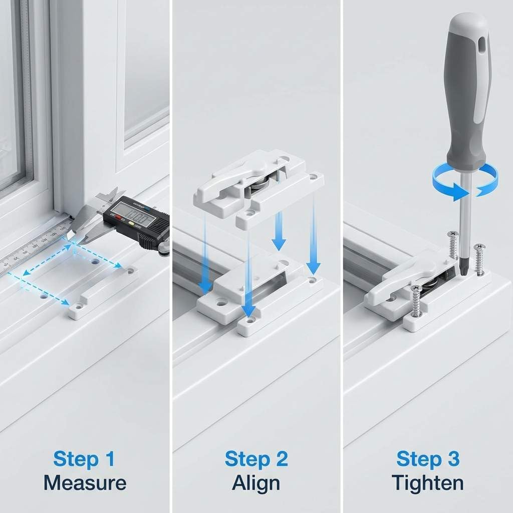 10 Pack Sliding Window Sash Locks, Cam Action White Double Hung Window Sash Lock for Vertical and Horizontal Sliding Windows