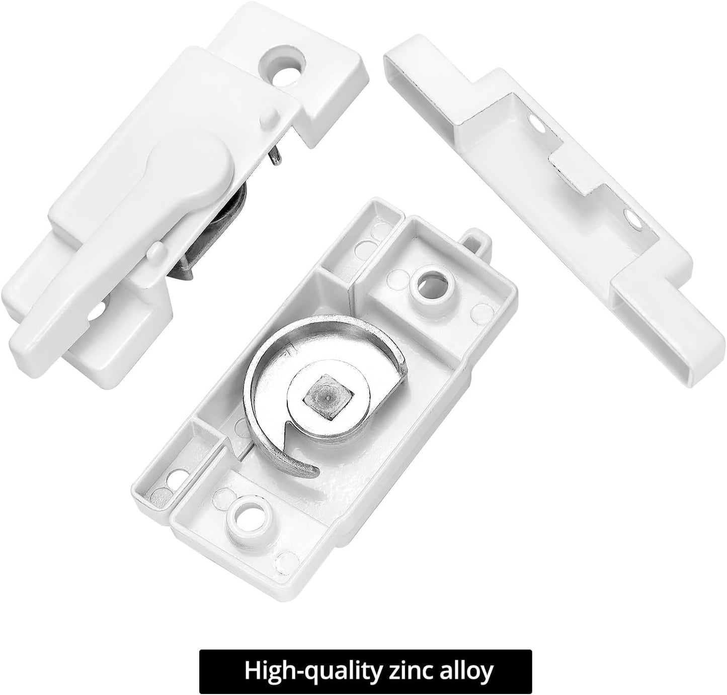 10 Pack Sliding Window Sash Locks, Cam Action White Double Hung Window Sash Lock for Vertical and Horizontal Sliding Windows