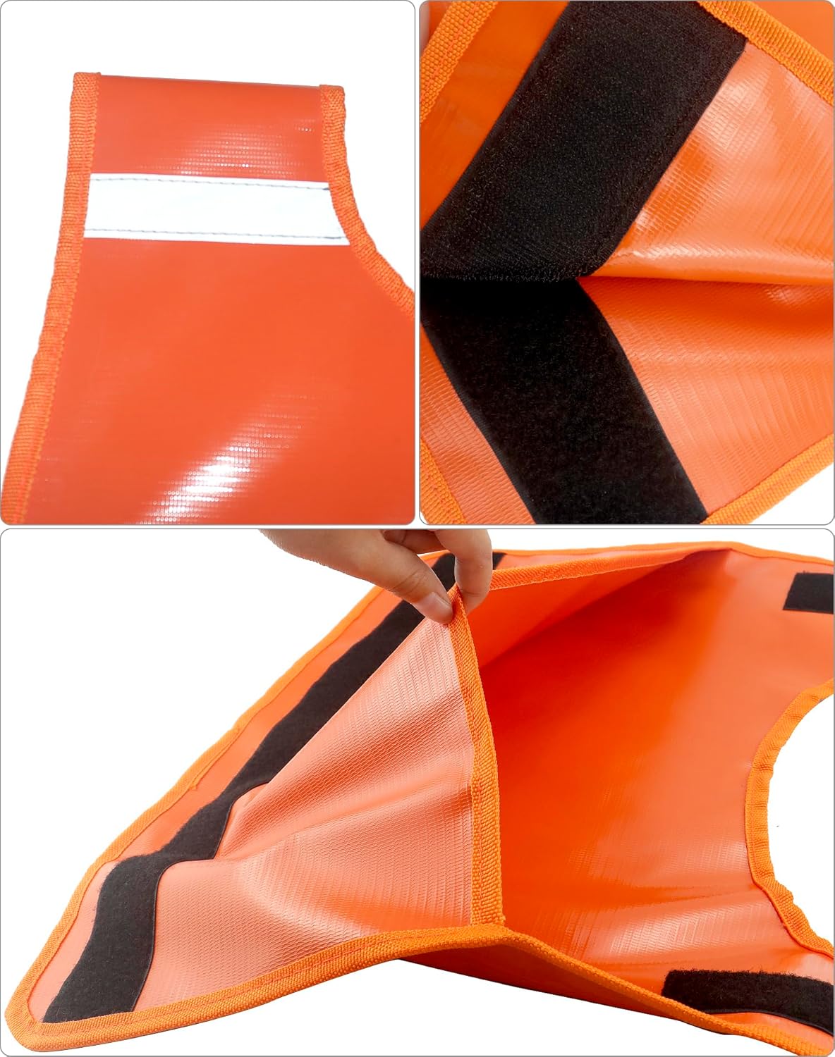 Winch Damper, Heavy Duty Safety Recovery Dampener Recovery Line Dampener Car Off-Road Winch Rope Dampener Blanket with Pocket, Orange, 1 Pack