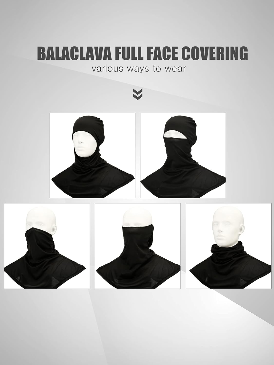 3 Piece Balaclava Face Cover Sun Protection Neck Cover Summer Balaclava Motorcycle Face Mask for Men Women