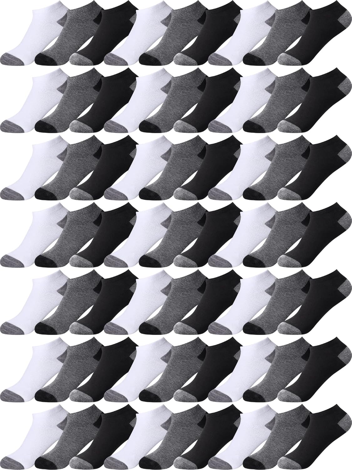 150 Pairs Men's Cushion Ankle Socks Breathable Casual Comfort Men Low Cut Sock for Sports Outdoor Running