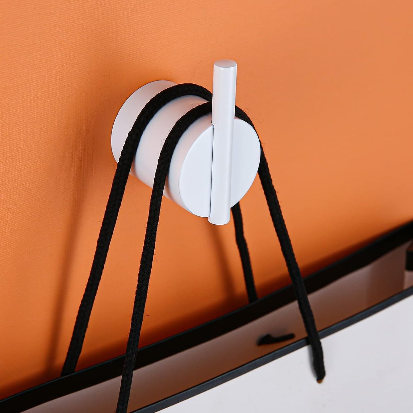 Towel Hooks White Wall Hooks Individual Coat Hooks Stainless Steel Hand Towel Holder Modern Metal Robe Hook for Bathroom Kitchen Wall Mounted 2 Pack