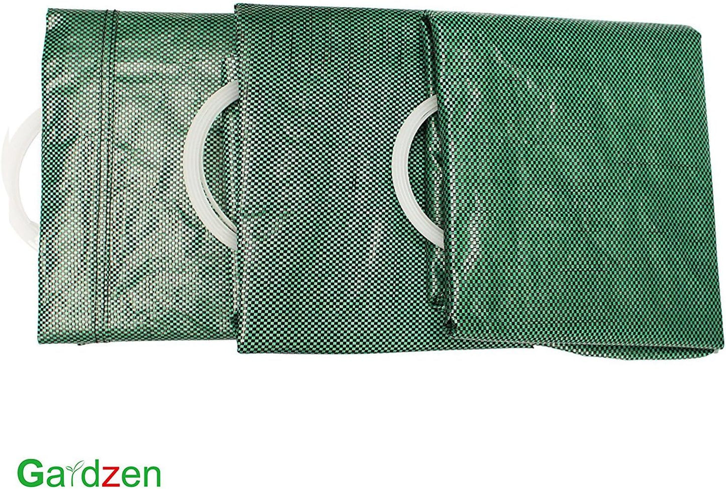 3-Pack 32 Gallon Yard Waste Bags, Reusable Heavy Duty Collapsible Garden Leaf Bags with Plastic Ring, Stand-Up Yard Waste Bin for Leaves, Lawn Debris & Grass Clippings
