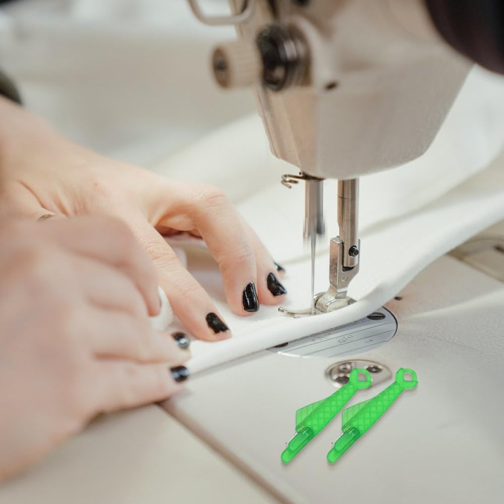 Fish Mouth Sewing Machine Needle Threader, 2024 Upgrade Quick Sewing Machine Loop Easy Selfthread Needle Threaders Tool, Automatic Sewing Needle Threader Simple Needle Threader (Green*5)