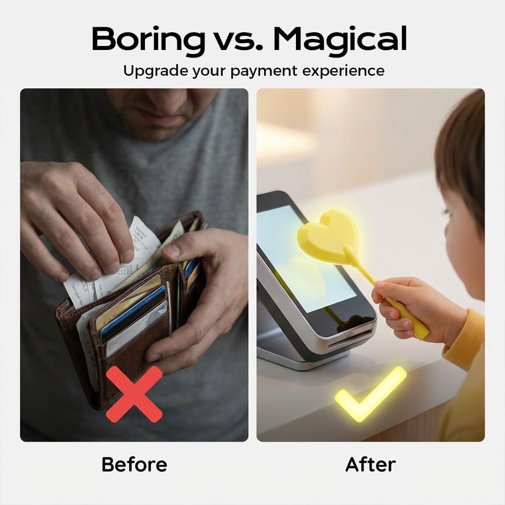 3D Printed Magic Tap to Pay Wand, 2026 Credit Card Wand Digital Star Magic Wand Contactless Payment Card Holder