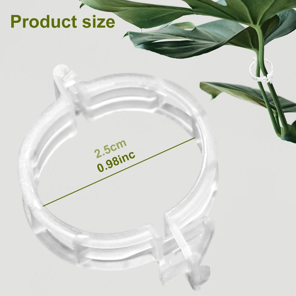 2024 Upgraded Secured Plastic Plant Clip, Summer Plant Support Clips Garden Climbing Vines Fixing Clip, Plant Support Clips Reusable Garden Clips 50Pcs Trellis Clips Tomato Clips (50, Green)