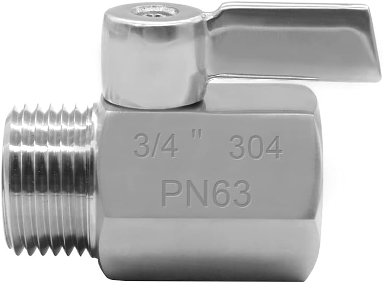 Stainless Steel 3/4" Shut Off Valve GHT Thread Garden Hose Heavy Duty Connector