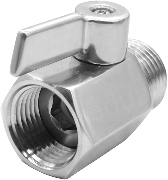 Stainless Steel 3/4" Shut Off Valve GHT Thread Garden Hose Heavy Duty Connector