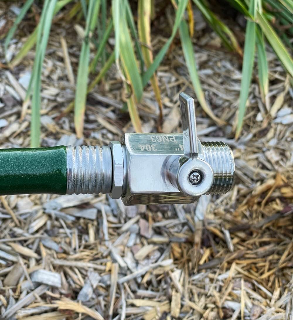 Stainless Steel 3/4" Shut Off Valve GHT Thread Garden Hose Heavy Duty Connector