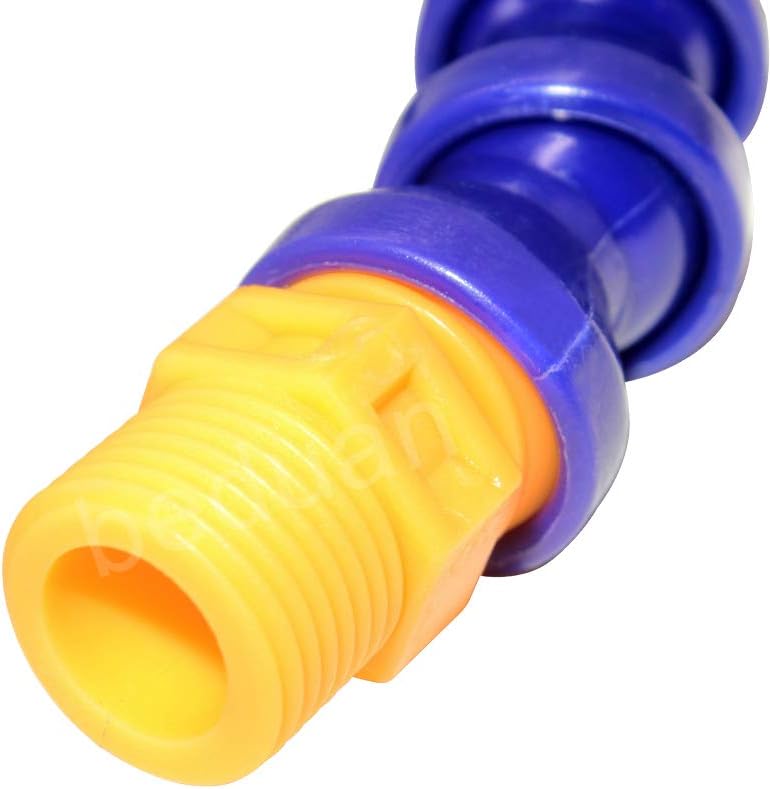 1/2" Thread Water Oil Coolant Hose Pipe Plastic Adjustable Flexible Cooling Tube for Hydraulic Machinery/Water Cooling System (Pack of 10)