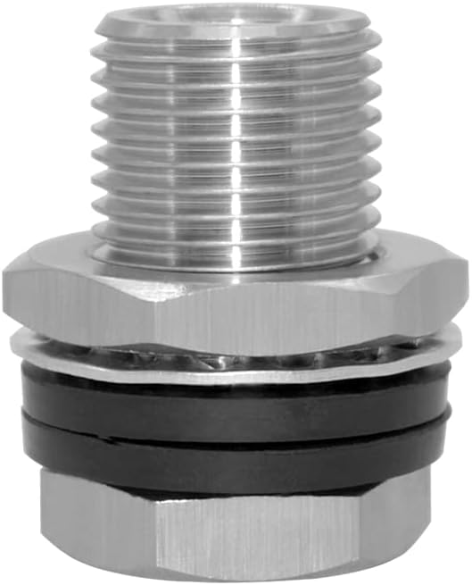 1/4" NPT Stainless Steel Female Bulkhead Coupler Thru-bulk Pipe Fitting 1-1/2" Length (Full Female Thread)