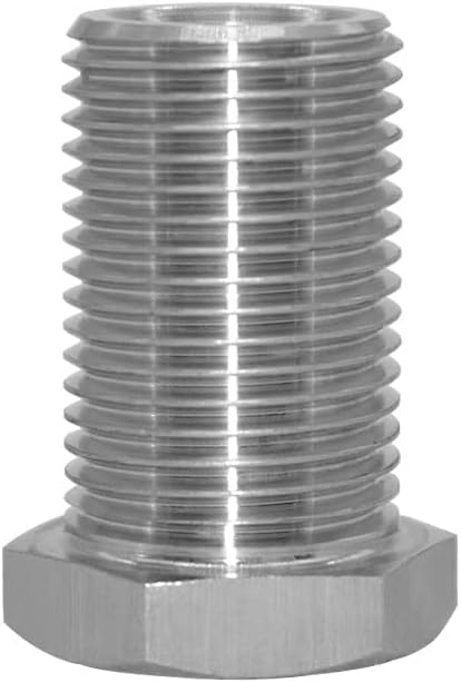 1/4" NPT Stainless Steel Female Bulkhead Coupler Thru-bulk Pipe Fitting 1-1/2" Length (Full Female Thread)