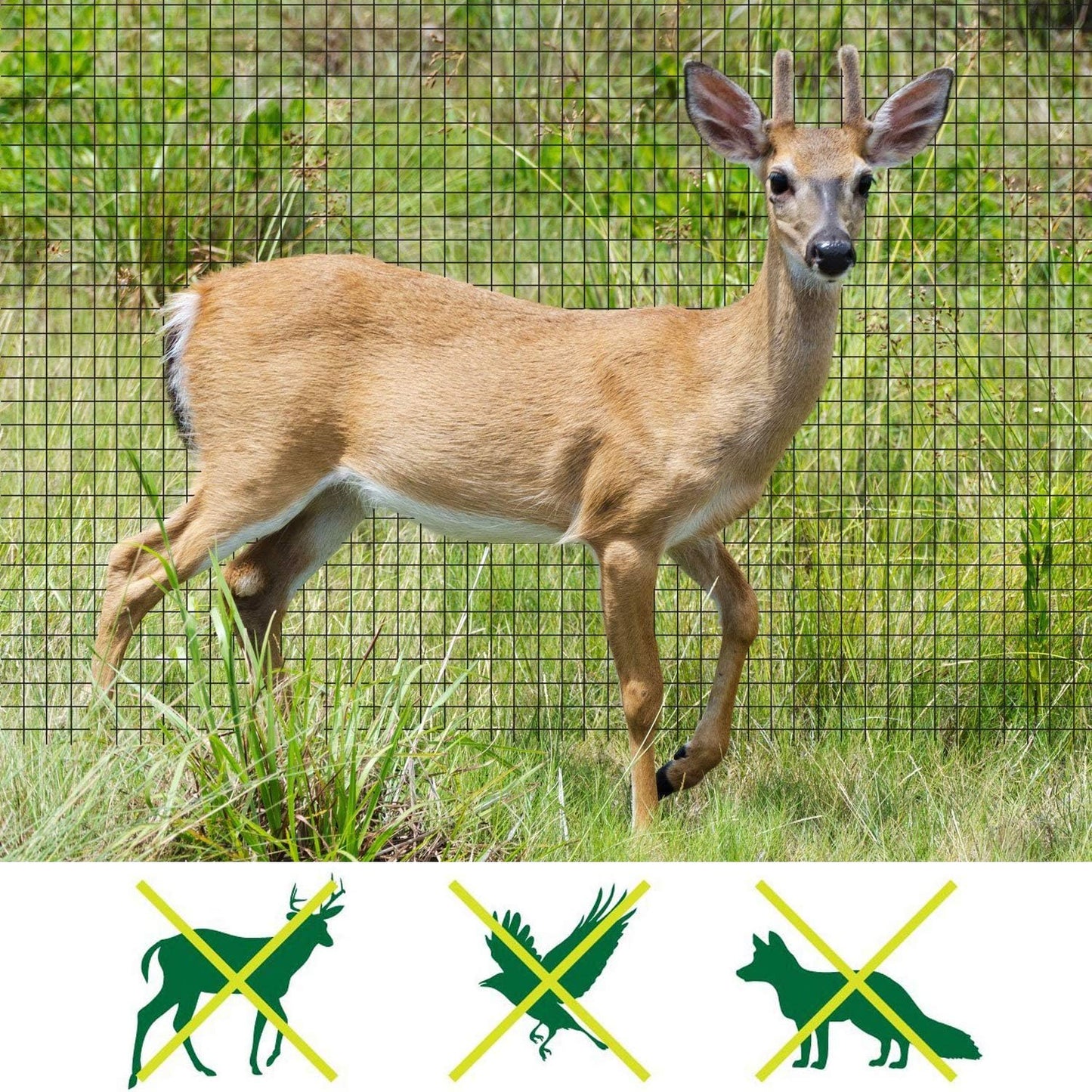 Deer Fence Netting, 7 x 100 Feet Anti Bird Deer Protection Net Reusable Protective Garden Netting for Plants Fruit Trees Vegetables Against Birds and Other Animals