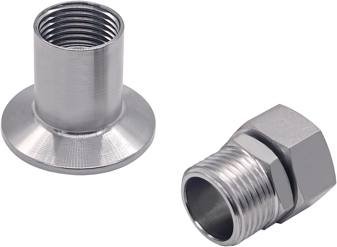 Stainless Garden Hose Tri Clamp Fitting 1.5 TC to 3/4 GHT Female Adapter with a Garden Hose Connector