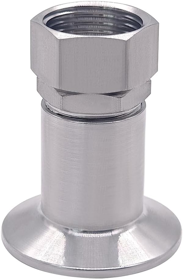 Stainless Garden Hose Tri Clamp Fitting 1.5 TC to 3/4 GHT Female Adapter with a Garden Hose Connector