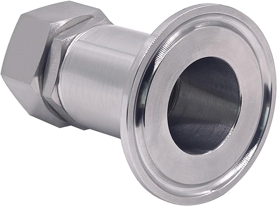 Stainless Garden Hose Tri Clamp Fitting 1.5 TC to 3/4 GHT Female Adapter with a Garden Hose Connector